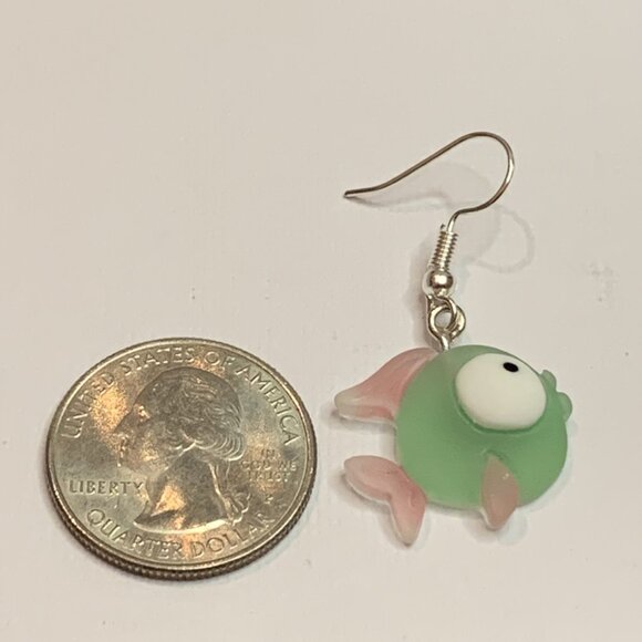 Fish Earring, Silly Animal Earring, Fish Jewelry, Gift Idea, Nautical Earrings - Picture 4 of 6